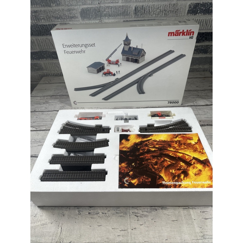Märklin HO 78000 Fire Dept Theme Extension Set New Complete w/ Original Box